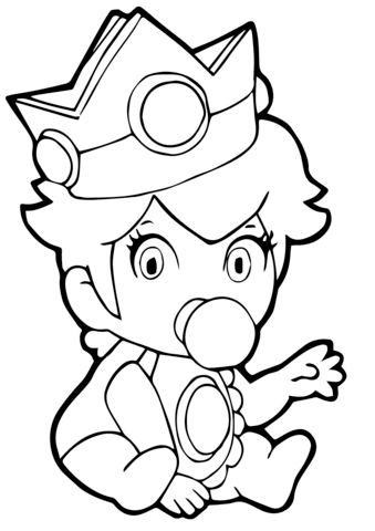 Baby Princess Peach Coloring Page